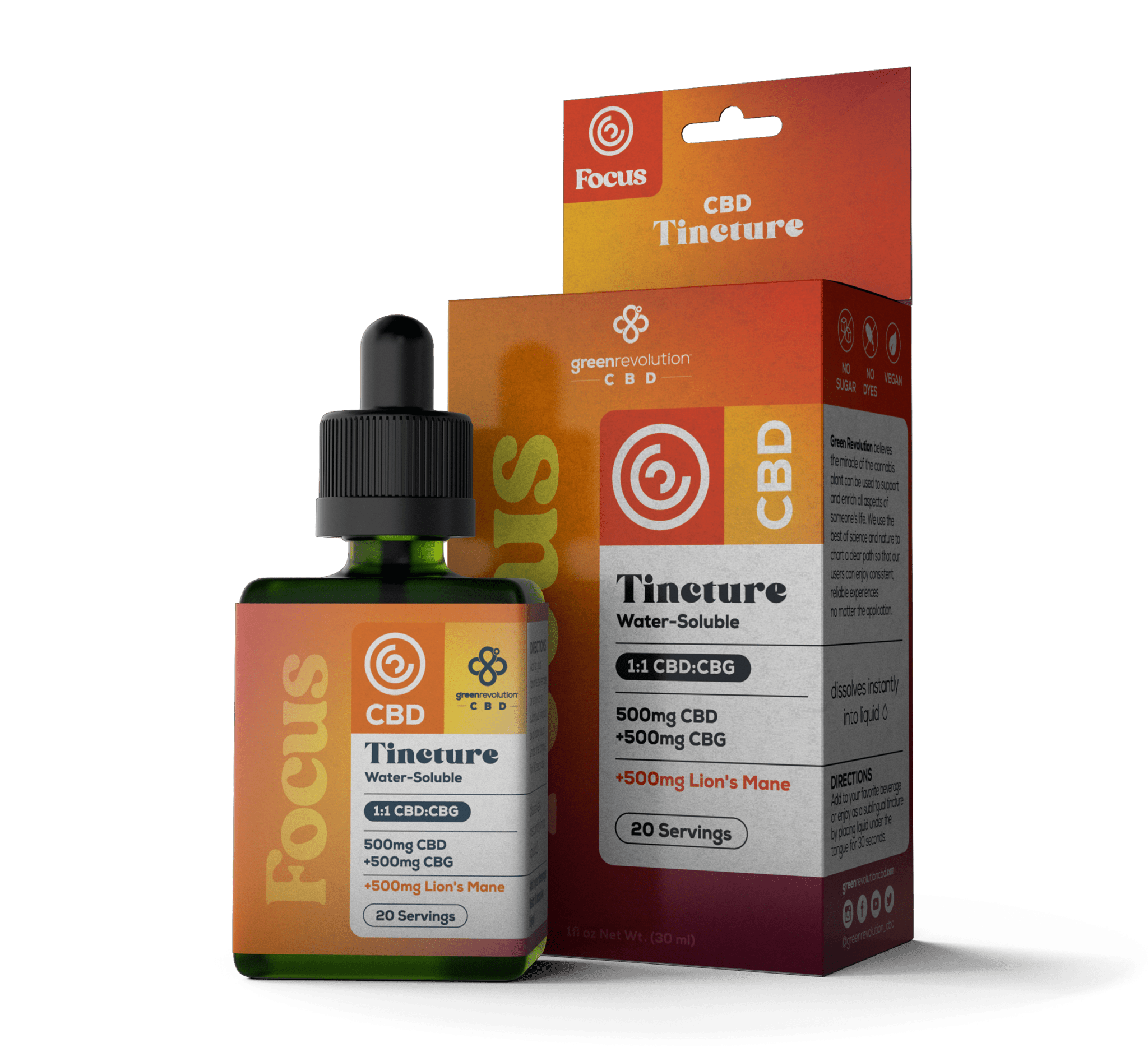 CBD Focus Tinctures - Green Revolution CBD